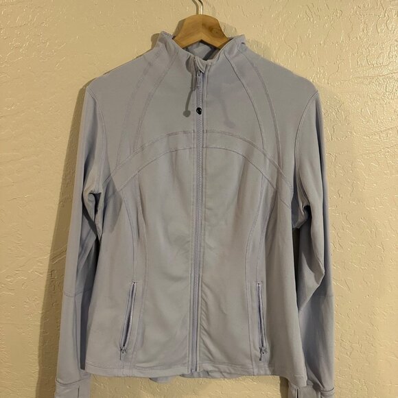 Lululemon Plus Size Baby Blue Long Sleeved Define Athletic Zip Up Jacket - Picture 1 of 10
